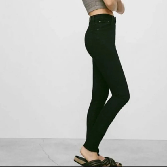 Aritzia The Castings High Rise Cigarette jeans Overdye Black size 25 - Picture 2 of 14